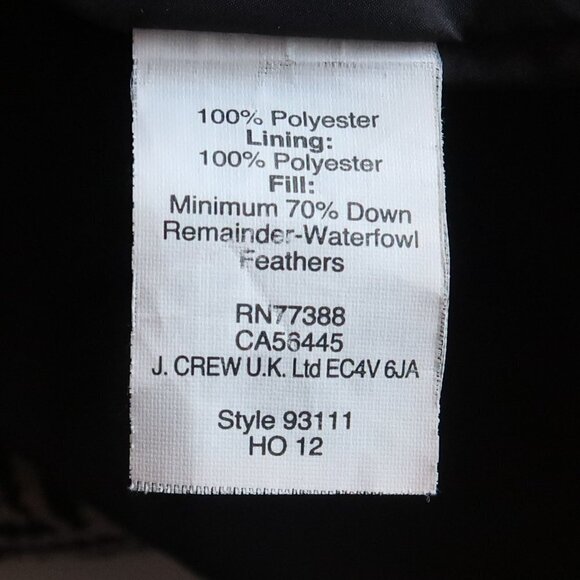 J. Crew Excursion Blogger Favorite Quilted Down Fill Vest Herringbone XS - Picture 16 of 16